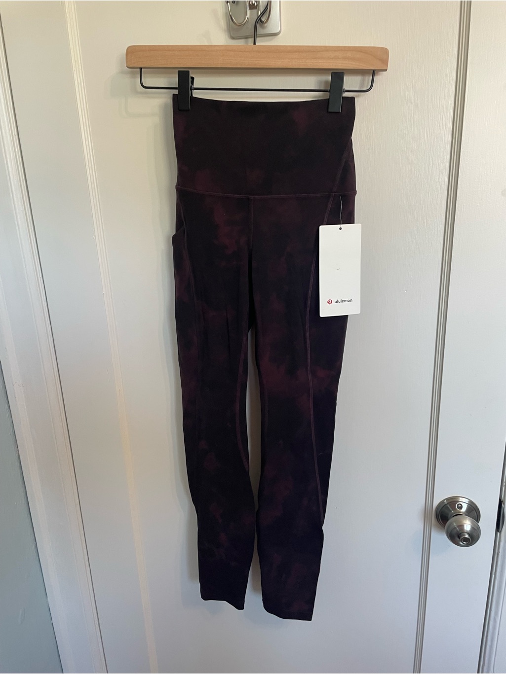 Lululemon Align Hr Pant 25” Pockets Nwt Size 2 Tie-Dye Plum